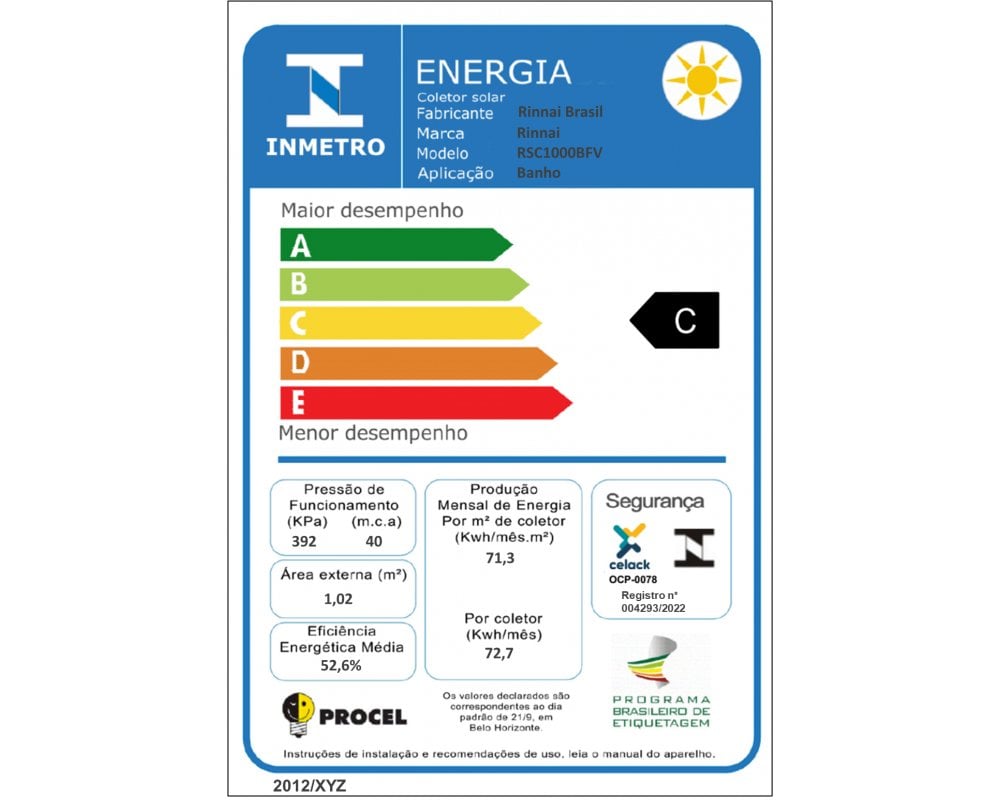 Aquecedor a Gás Coletor Solar BLACK TECH XE