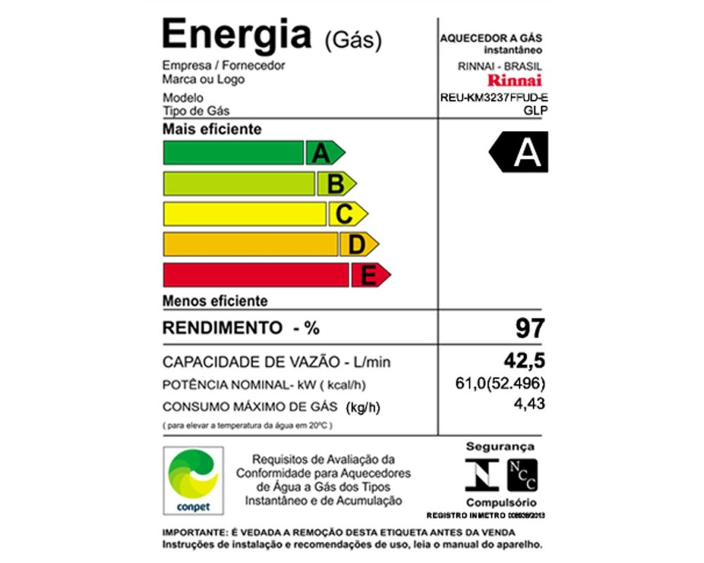 Aquecedor a gás REU-KM3237 FFUD-E