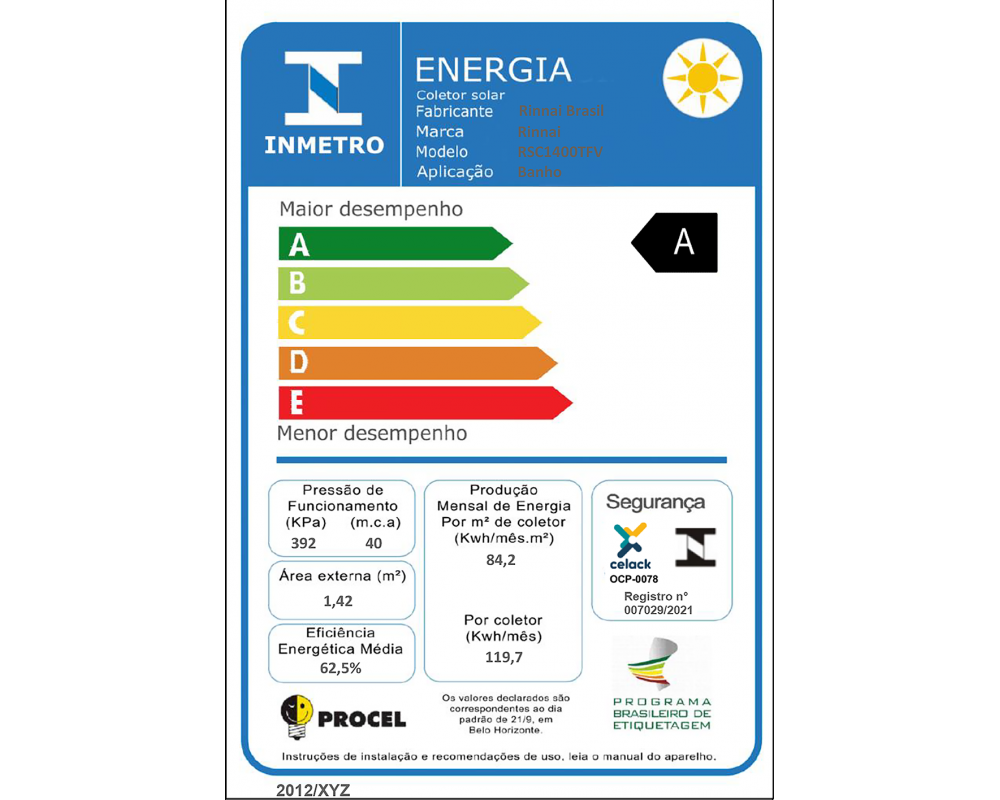 Aquecedor a Gás Coletor Solar TITANIUM PLUS XE